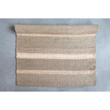 Creative Co-op Hand-Woven Seagrass and Corn Husk Rug with Stripes