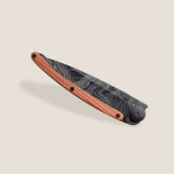 Serrated 37G Knife, Coral Wood / Topography