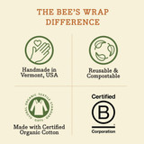 Bee's Wrap Produce Bag 2 Pack, Meadow Magic