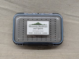 MHS Logo Waterproof Fly Box, Clear Double Sided Easy Grip 6x4x2"