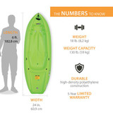 Lifetime Wave 60 Youth Kayak - Green