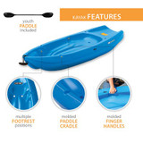 Lifetime Wave 60 Youth Kayak with Paddle - Blue