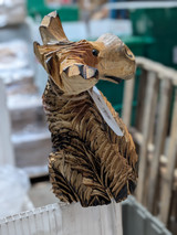 John Macho Chainsaw Carved Moose - Small