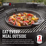 Weber Gourmet Cast Iron/Porcelain Grill Top Griddle 15.2 x 12"