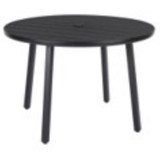42 in. Round Metal Slat Top Dining Table