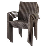 Living Accents Steel Frame Woven Stackable Chair - Brown
