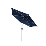 Living Accents Tiltable Market Umbrella Solar LED - Navy Blue, 9