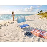 RIO Brands  Beach Chair, Blue/White