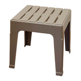 Adams Big Easy Square Resin Stacking Side Table, Portobello