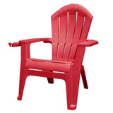 Adams RealComfort Deluxe Resin Frame Adirondack Chair, Cherry Red