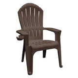 Adams Big Easy Polypropylene Frame Adirondack Chair, Earth Brown