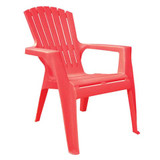 Adams Kids Polypropylene Frame Adirondack Chair, Cherry Red
