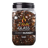 Bond Fire Pit Lava Glass - Amber Sunset Gloss