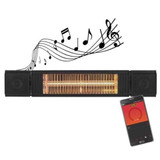 Infrared Electric Heater w/ Bluetooth Speakers, LED backlight and Remote