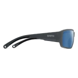 Smith Hookset Sunglasses, Matte Slate with ChromaPop Glass Polarized Blue Mirror