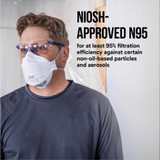 3M Aura N95 Dust Protection Particulate Respirator 9205+ -  White, 10ct
