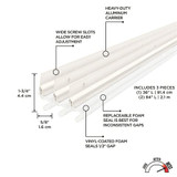 M-D Building Products Aluminum/Vinyl Top & Sides Door Seal For Door Jambs - White, 84 x 0.63"