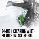 EGO Snow Blower 24" SNT2425 Power+ Peak Power 2 Stage Kit - in store pickup or local delivery ONLY