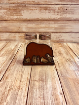 Bear Rustic Salt and Pepper Holder