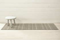 Skinny Stripe Shag Floor Runner, Birch - 24x72