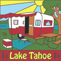 Hand N Hand Lake Tahoe Camping Trailer Red Trivet