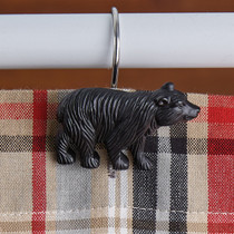 Park Design Black Bear Shower Curtain Hooks