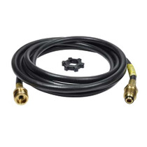Mr. Heater Propane Hose Assembly Brass/Plastic Excess Flow Soft Nose P.O.L, 12ft