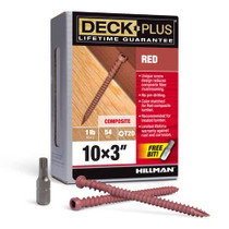 Deck Plus No. 10 Ga. X 3" Red Star Flat Head Composite Deck Screws 1 lb 54 pk