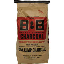 B&B Charcoal All Natural Oak Lump Charcoal 20lb