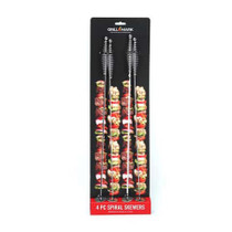 Grill Mark Steel Spiral-Handle Skewers