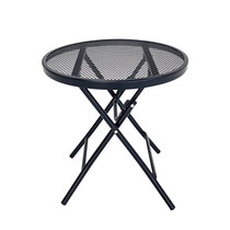 18" Wood Grain Metal Folding Table
