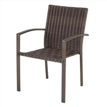 Living Accents Steel Frame Woven Stackable Chair - Brown