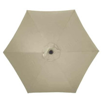 Living Accents Tiltable Market Umbrella Solar LED - Taupe,  9'