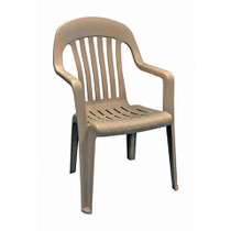 Adams Polypropylene Frame High-Back Chair, Portobello