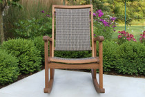 Outdoor Interiors Rocking Chair HDPE Wicker & Eucalyptus