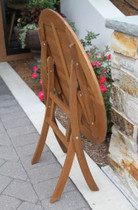 Outdoor Interiors Folding Bistro Table Eucalyptus 30"