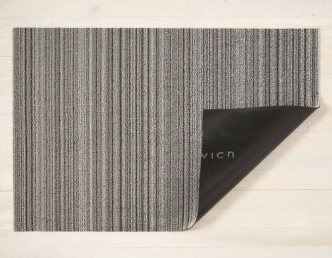 Skinny Stripe Shag Doormat, Birch - 18x28