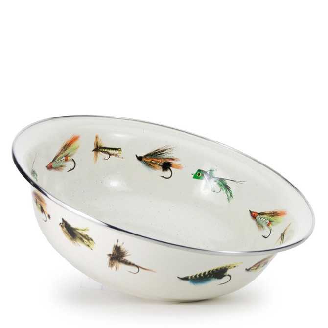 Fishing Fly Serving Bowl, 4qt