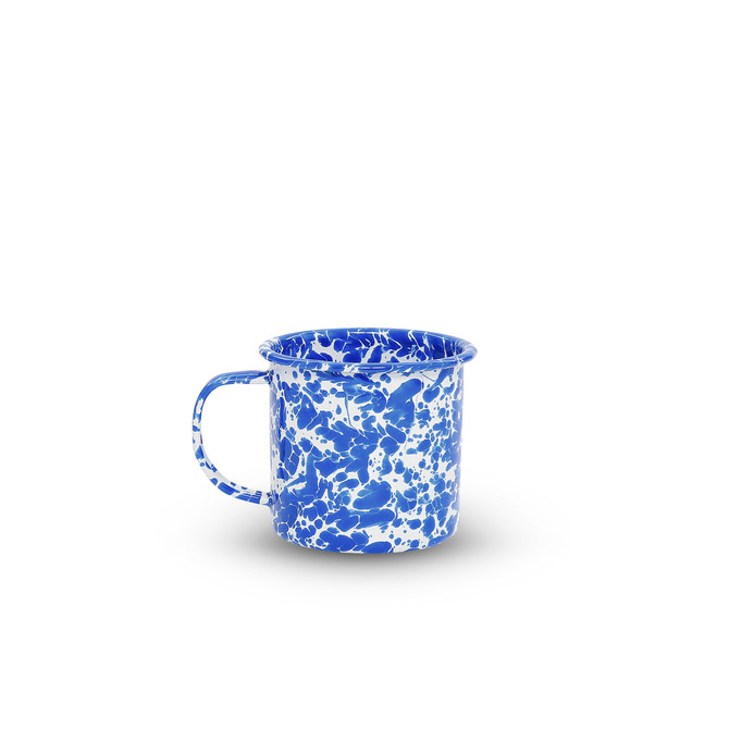 Blue 12oz Enamel Splatter Mug