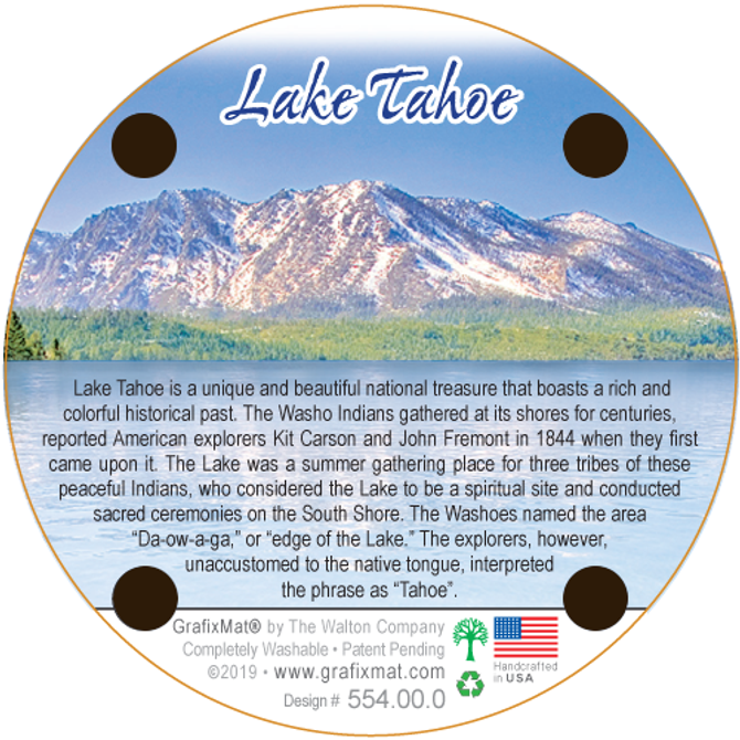 Lake Tahoe Cork Drink Coaster