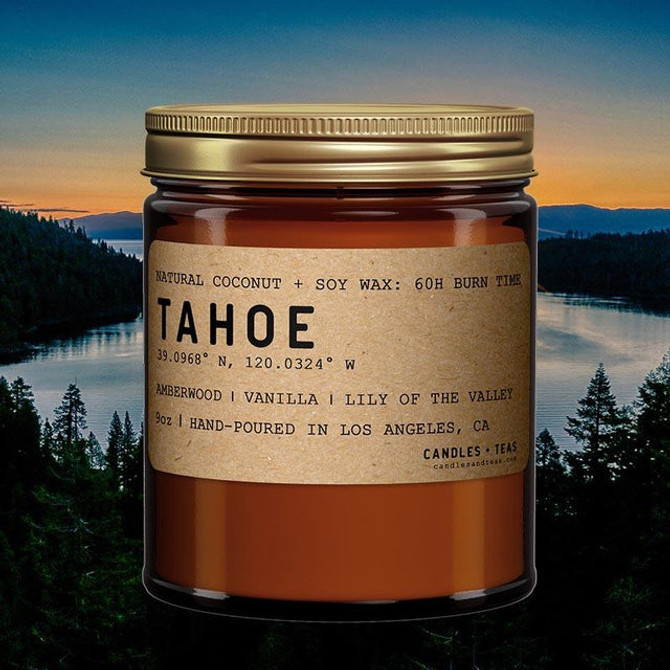 Candlefy Lake Tahoe Candle - Amberwood/White Birch/Vanilla