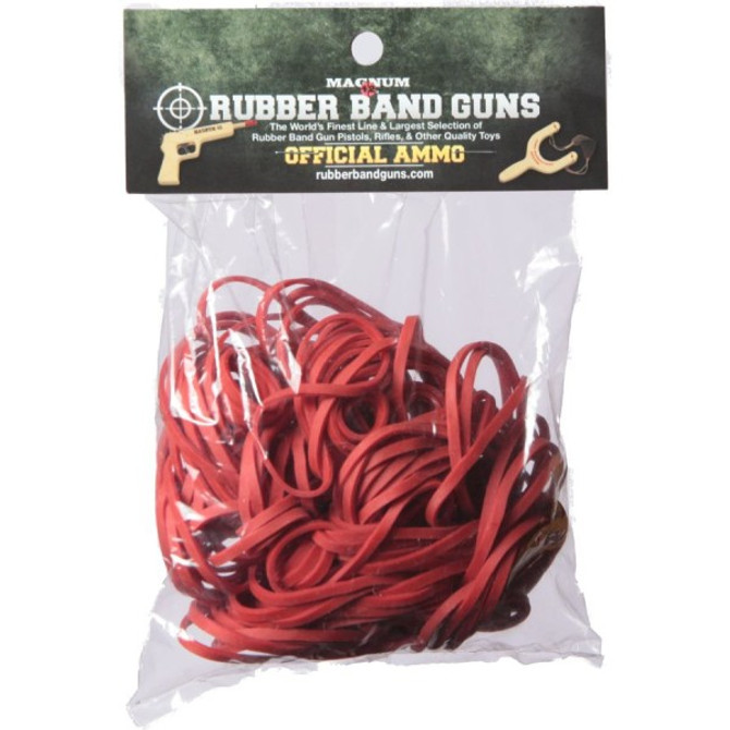 Magnum Enterprises Rubber Band Gun Ammo - #32 Red - Med Pistol, 4oz bag