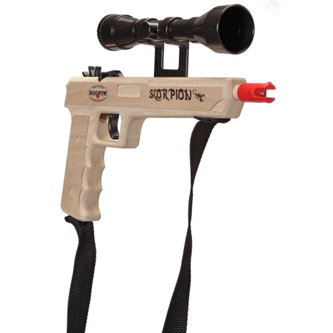 Magnum Enterprises "Scorpion Pistol" Rubber Band Gun w/ Scope & Sling