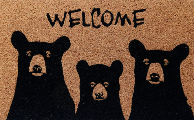 Carsten's Welcome Bear Coir Door Mat