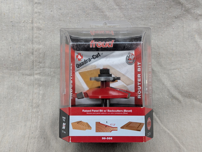 Freud 3-1/2" Quadra-Cut Raised Panel Router Bit w/Backcutters 99-566 - New Old Stock