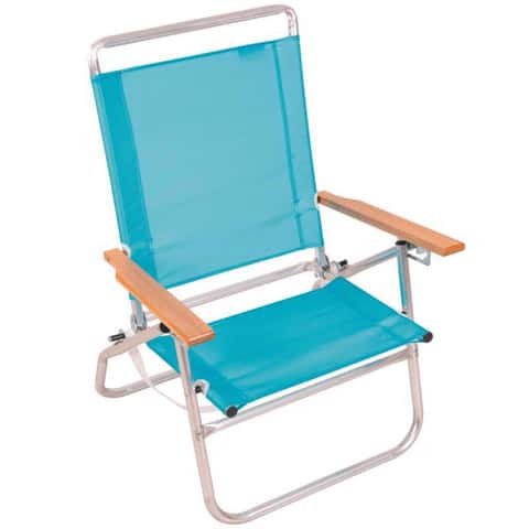 Wave Beach Folding Chair 3-Position, Blue