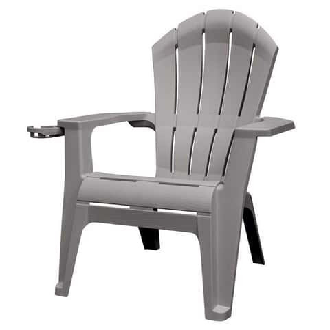 Adams RealComfort Deluxe Resin Frame Adirondack Chair, Gray