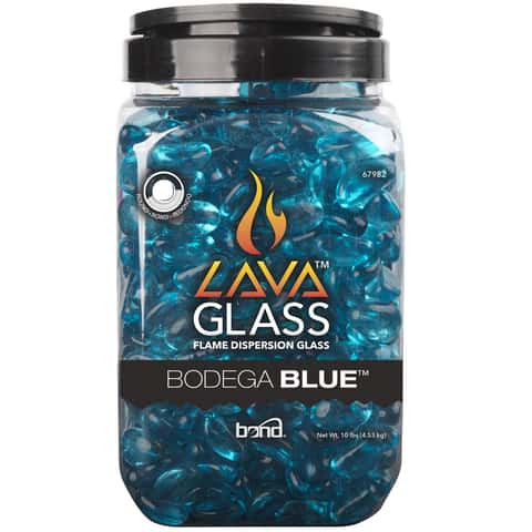Bond Fire Pit Lava Glass - Bodega Blue Gloss