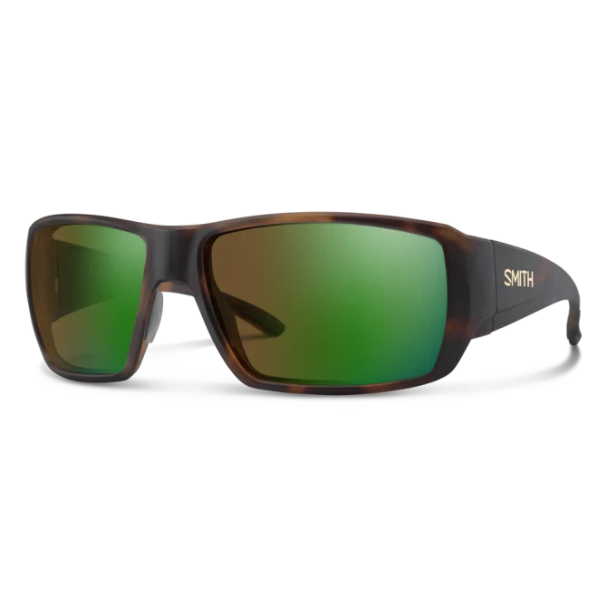 Smith Guide's Choice XL Sunglasses, Matte Tortoise with ChromaPop Glass Polarchromic Brown Green Mirror
