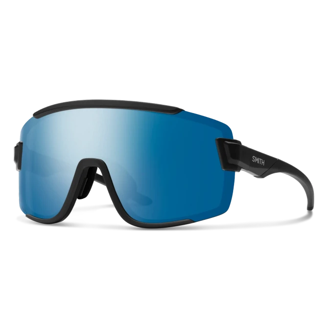 Smith Wildcat Sunglasses, Matte Black with ChromaPop Polarized Blue Mirror